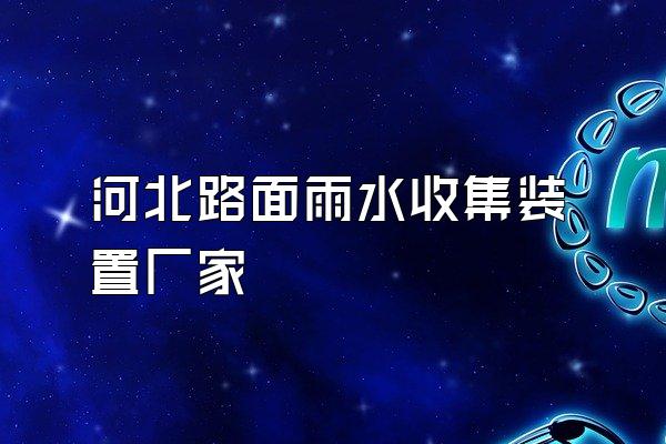 河北路面雨水收集装置厂家