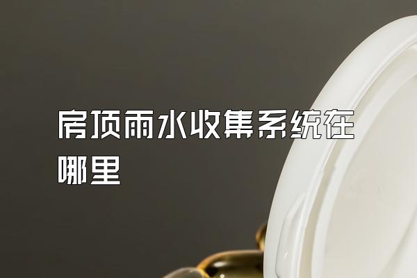 房顶雨水收集系统在哪里