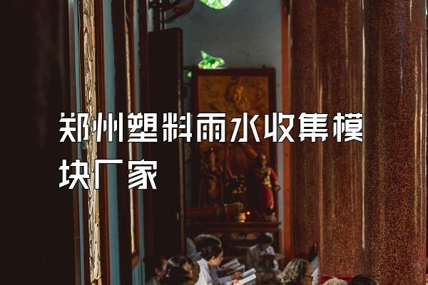 郑州塑料雨水收集模块厂家