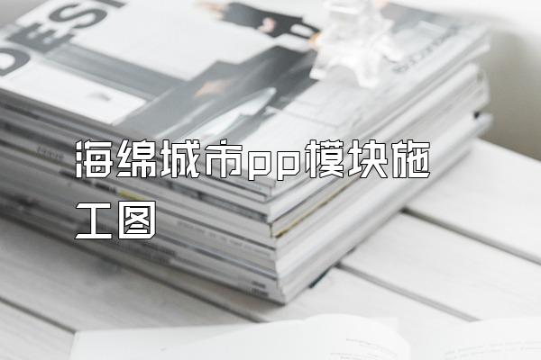 海绵城市pp模块施工图