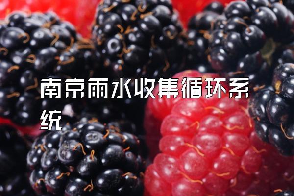南京雨水收集循环系统
