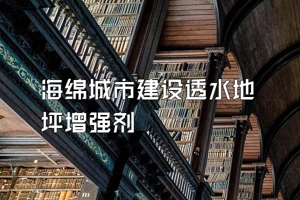 海绵城市建设透水地坪增强剂
