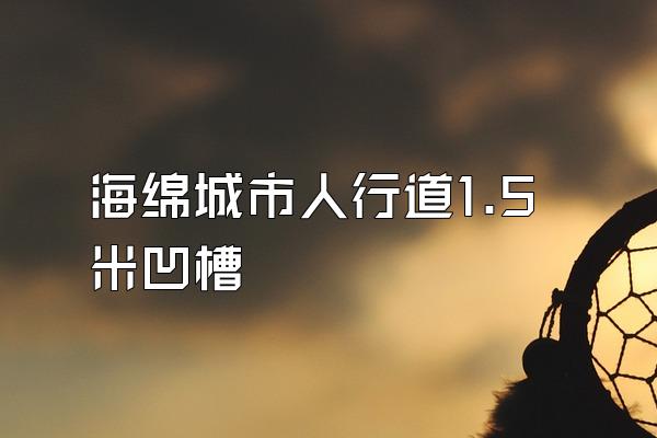 海绵城市人行道1.5米凹槽