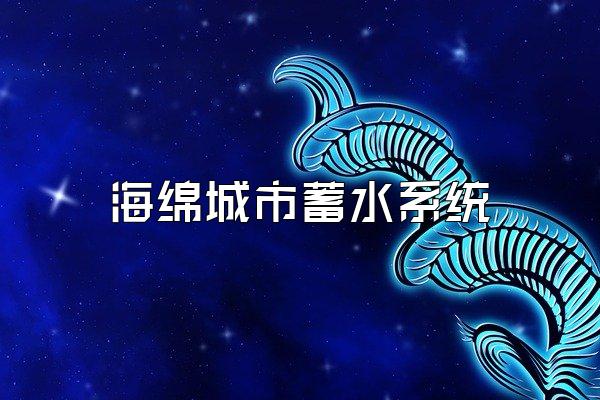 海绵城市蓄水系统