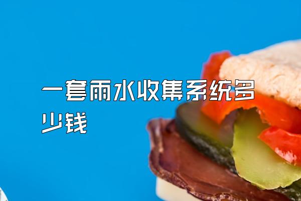 一套雨水收集系统多少钱